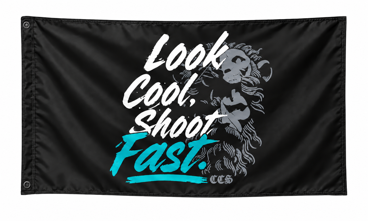 Look Cool Shoot Fast Flag (Pre-Order)